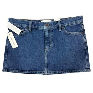 Denim Forum Aritzia Super Low-Rise‎ Micro Mini Jean Skirt 29" Stretch Denim NEW!